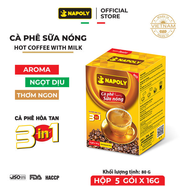  CAFE HÒA TAN SỮA NÓNG 3IN1 NAPOLI COFFEE 