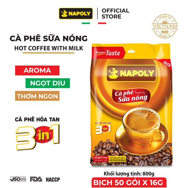           Cà phê hòa tan 3in1 bịch 50 gói 