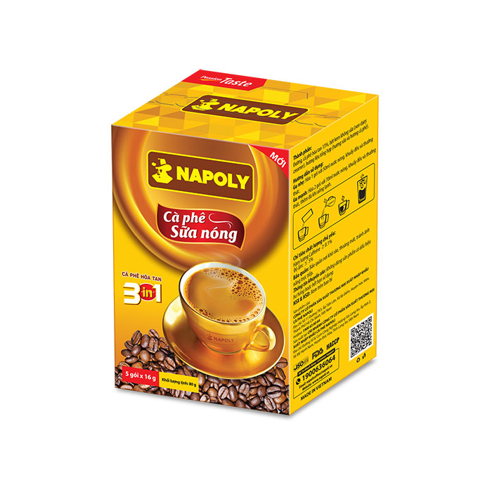  CAFE HÒA TAN SỮA NÓNG 3IN1 NAPOLI COFFEE 