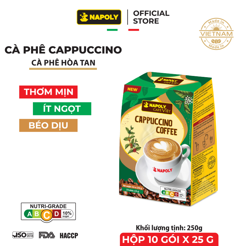  Cà phê Cappuccino - Hộp 10 gói x 25g