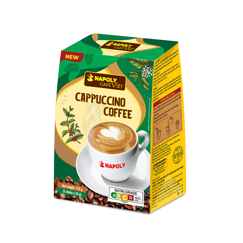Cà phê Cappuccino - Hộp 5 gói x 25g