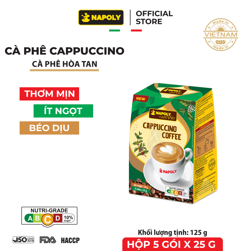 Cà phê Cappuccino - Hộp 5 gói x 25g