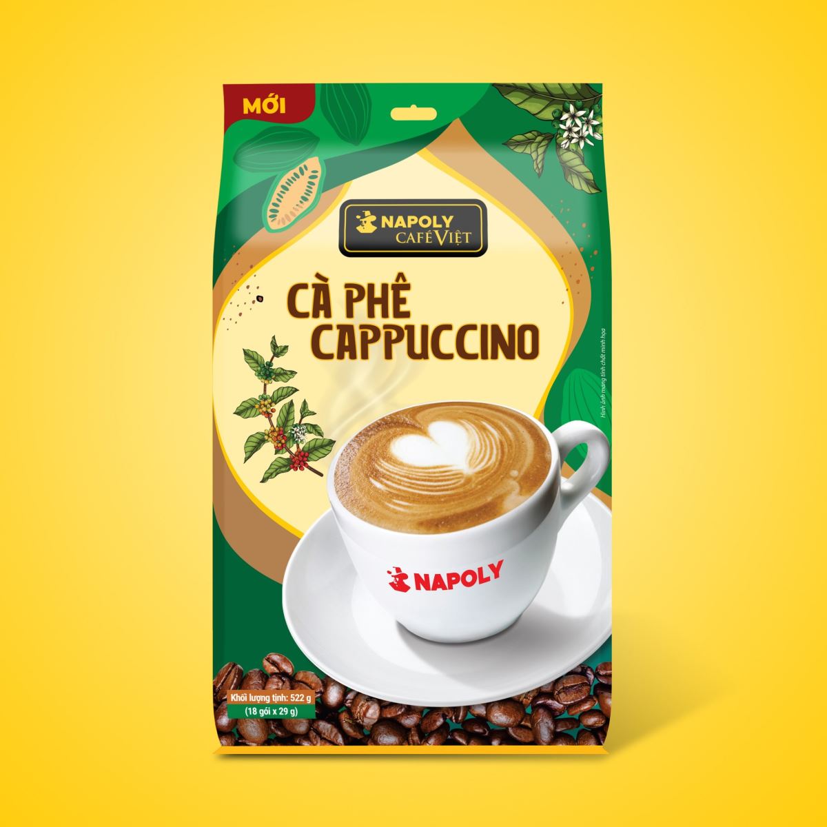     Cà phê Cappuccino-Bịch 18 gói x 29g