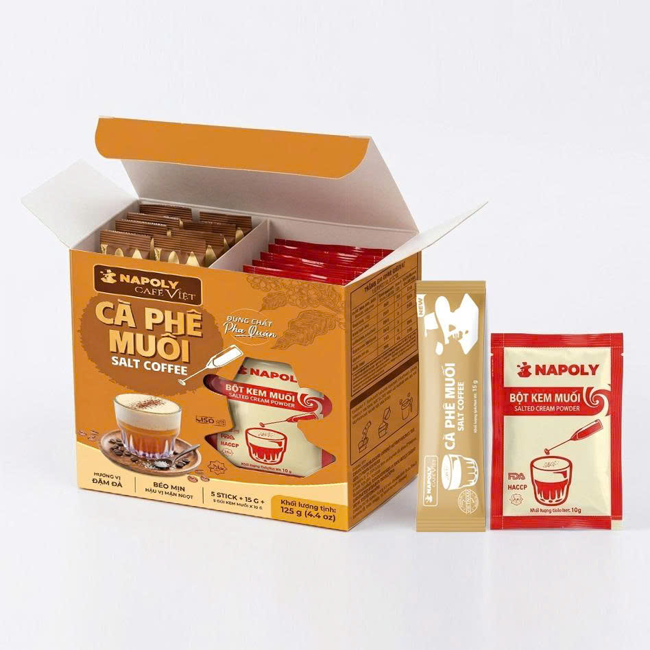      Cà phê muối - Hộp 5 gói x 22g