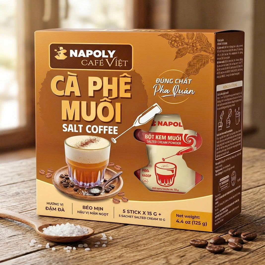      Cà phê muối - Hộp 5 gói x 22g