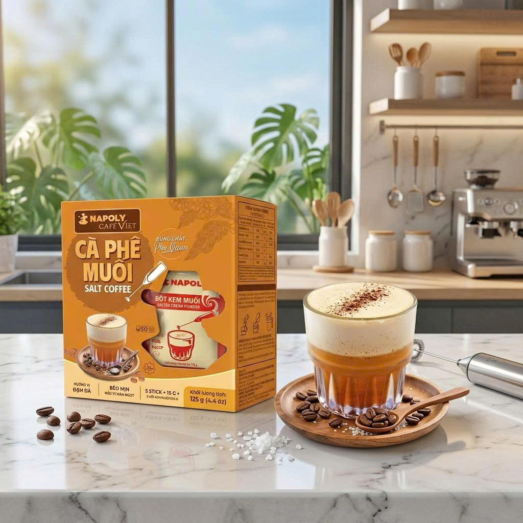      Cà phê muối - Hộp 5 gói x 22g