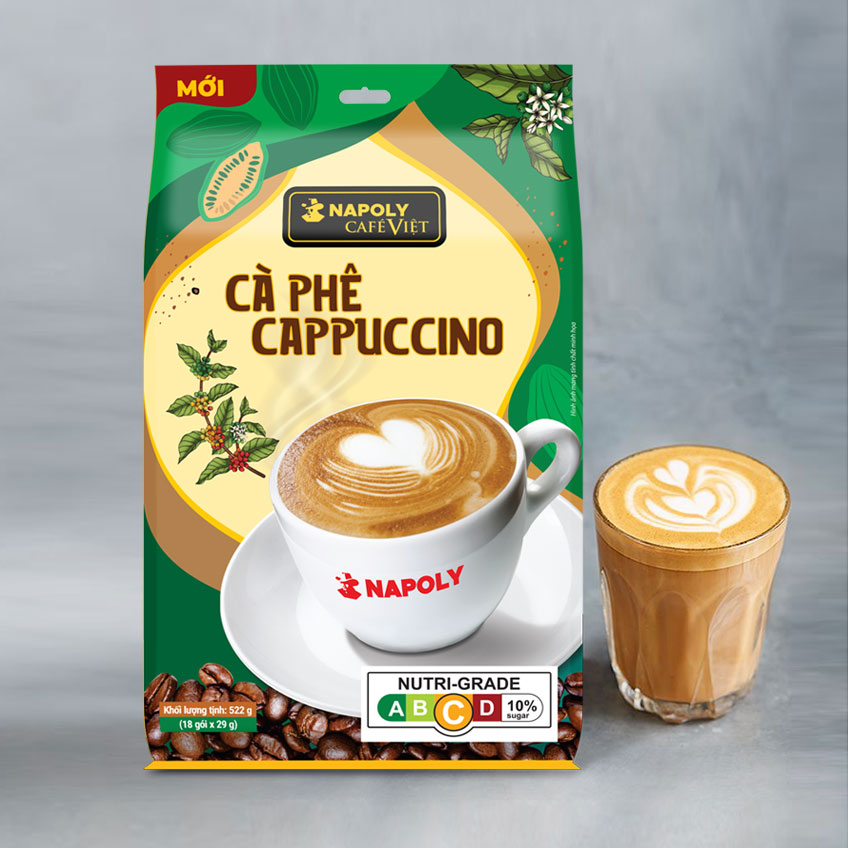      Cà phê Cappuccino-Bịch 18 gói x 29g