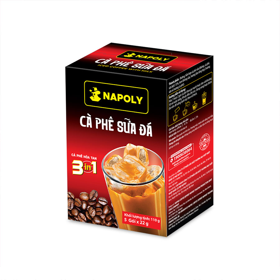    Cà phê hòa tan 3in1 hộp 5 gói