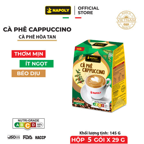           Cà phê Cappuccino - Hộp 5 gói x 29g