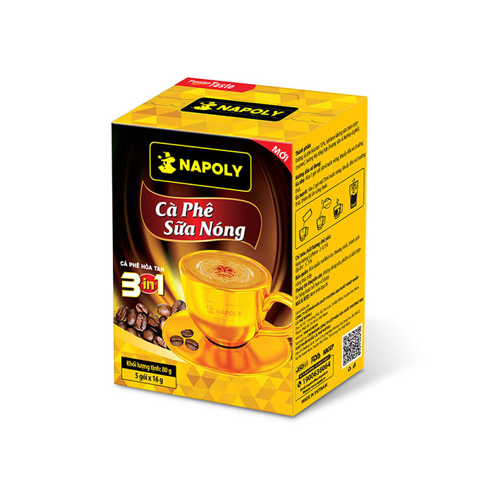 CAFE HÒA TAN SỮA NÓNG 3IN1 NAPOLI COFFEE 