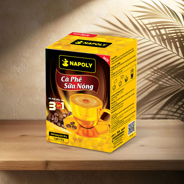 CAFE HÒA TAN SỮA NÓNG 3IN1 NAPOLI COFFEE 
